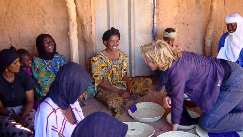 Designer abke discusses the products in a village