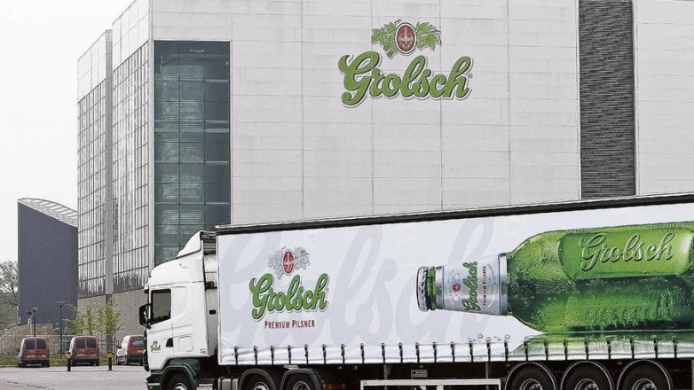 Grolsch truck with bottle designed by FLEX